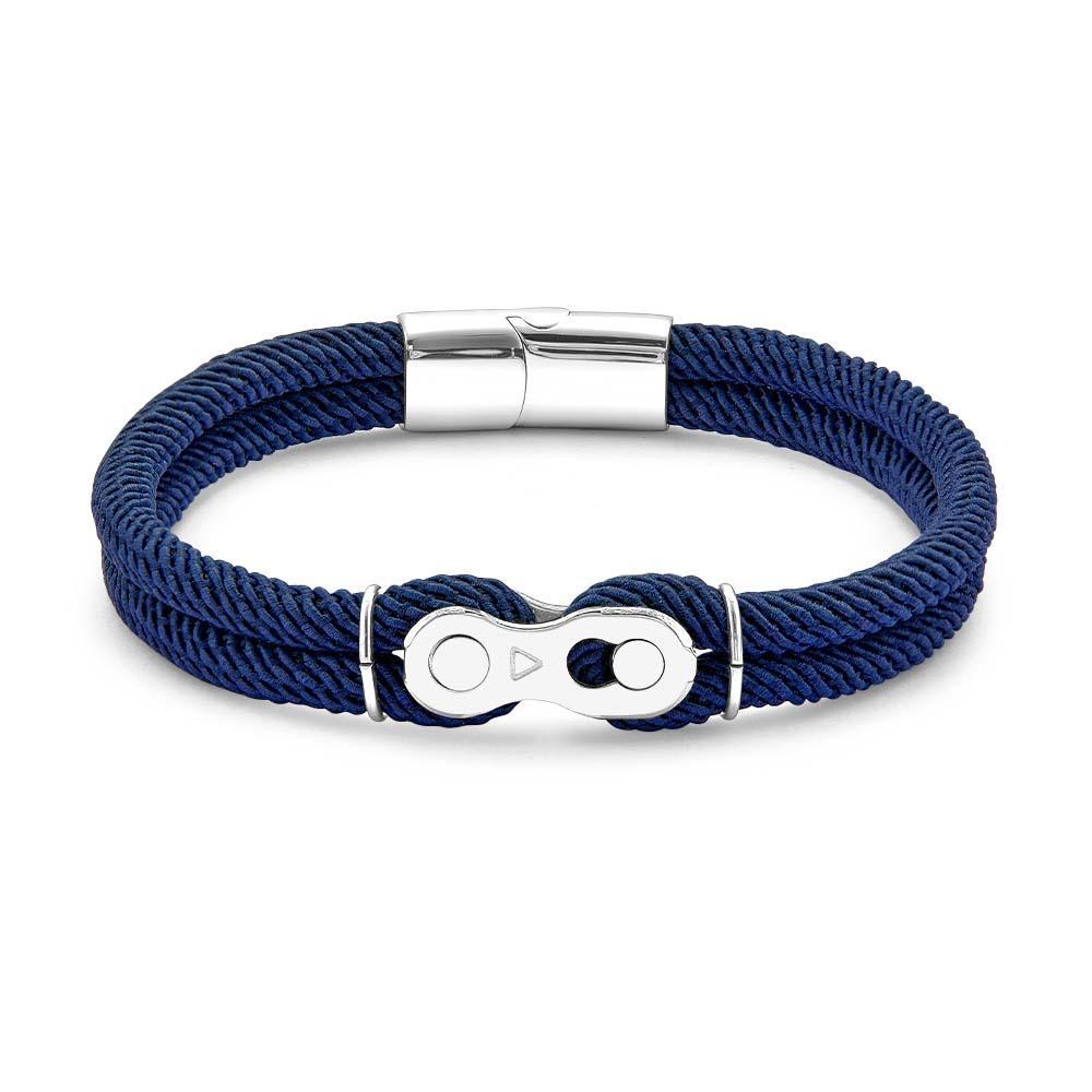 Custom Text and Photo Bracelet Personalized Stylish Hand Strap Bracelet For Men - 