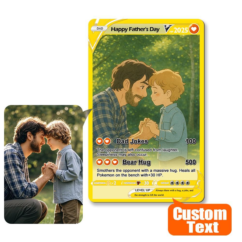 Custom Trading Card Wallet Insert Card Father's Day Gifts for Dad - 
