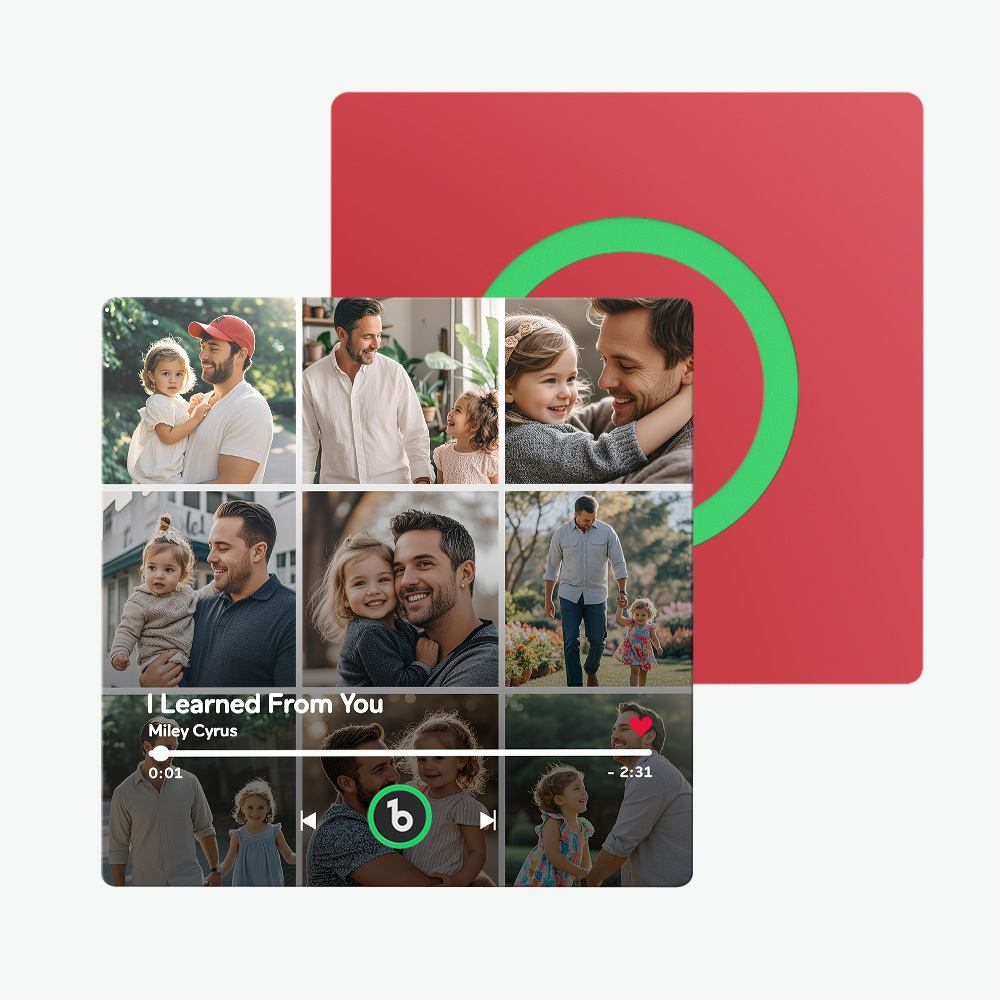 Custom Music Fridge Magnet and Photo with Colorful Frame Music Wall Photo Sticker Music Movement That Can Be Played Gift for Couple New 4.0 Upgrade Gift for Father - 