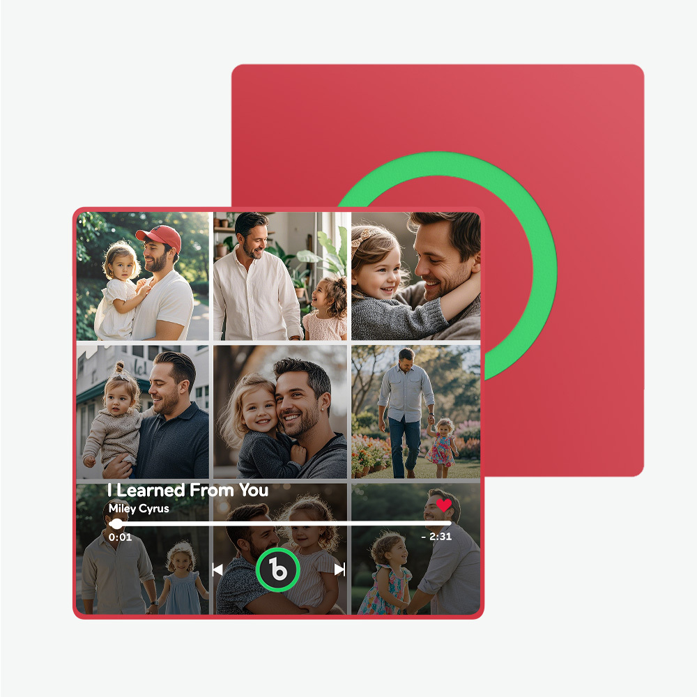 Custom Music Fridge Magnet and Photo with Colorful Frame Music Wall Photo Sticker Music Movement That Can Be Played Gift for Couple New 4.0 Upgrade Gift for Father - 