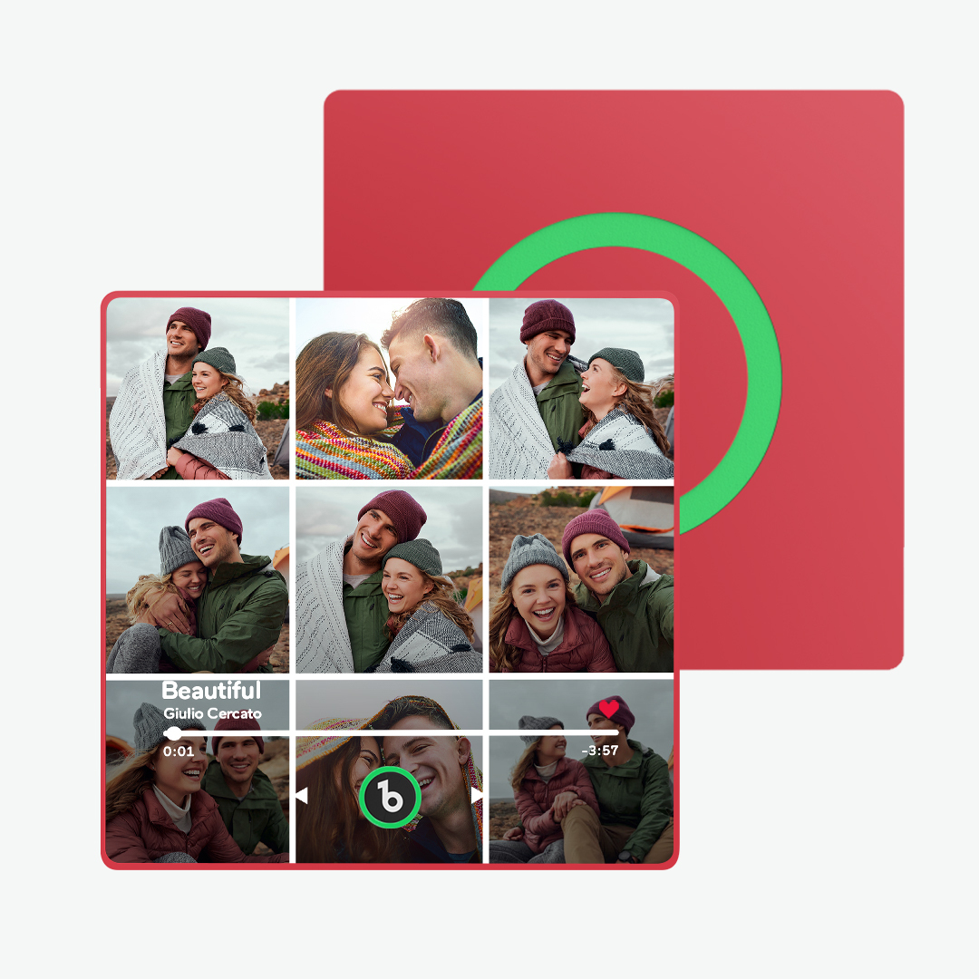 New 4.0 Upgrade Custom Music Fridge Magnet Colorful Frame Album Fridge Magnet Can Play Songs Gift for Couple Can Upload Your Music Valentine's Day - 