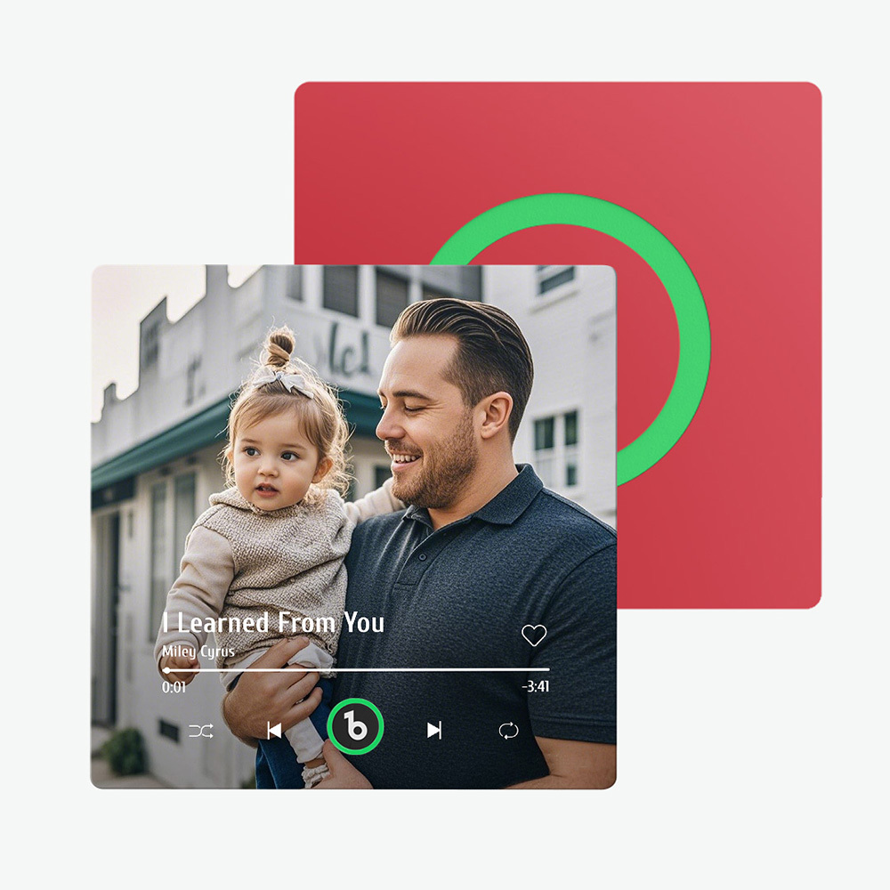 Custom Music Fridge Magnet New 4.0 Upgrade Colorful Frame Album Fridge Magnet Music Wall Photo Sticker Music Movement That Can Be Played Gift for Dad - 