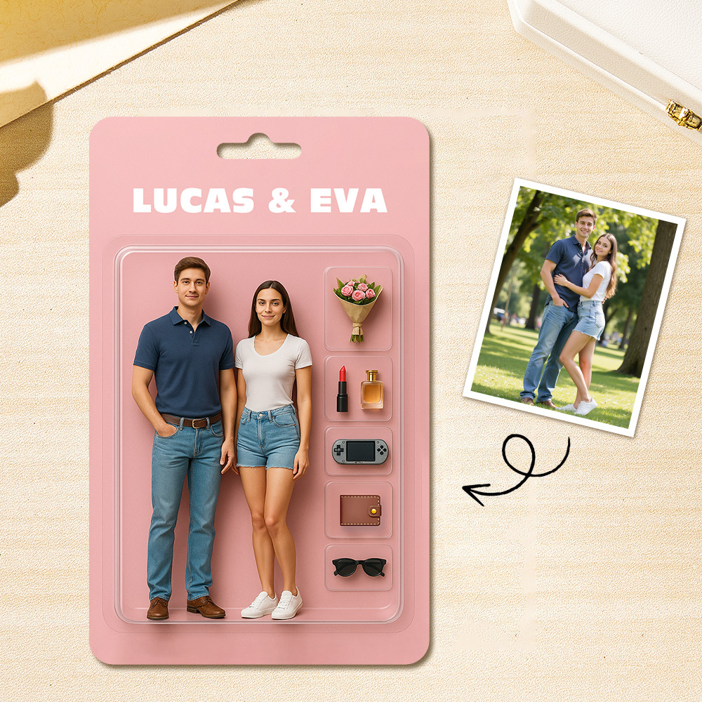 Custom Acrylic Keychains Personalized Couple Keyrings Sweet Anniversary Gift for Mr & Mrs' Matching Set - 