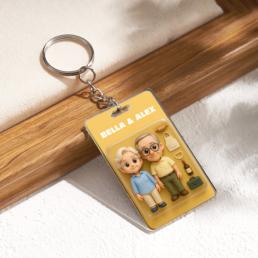 Custom Acrylic Keychain Personalized Matching Keychains for Couple Unique Gift Idea Double the Love -