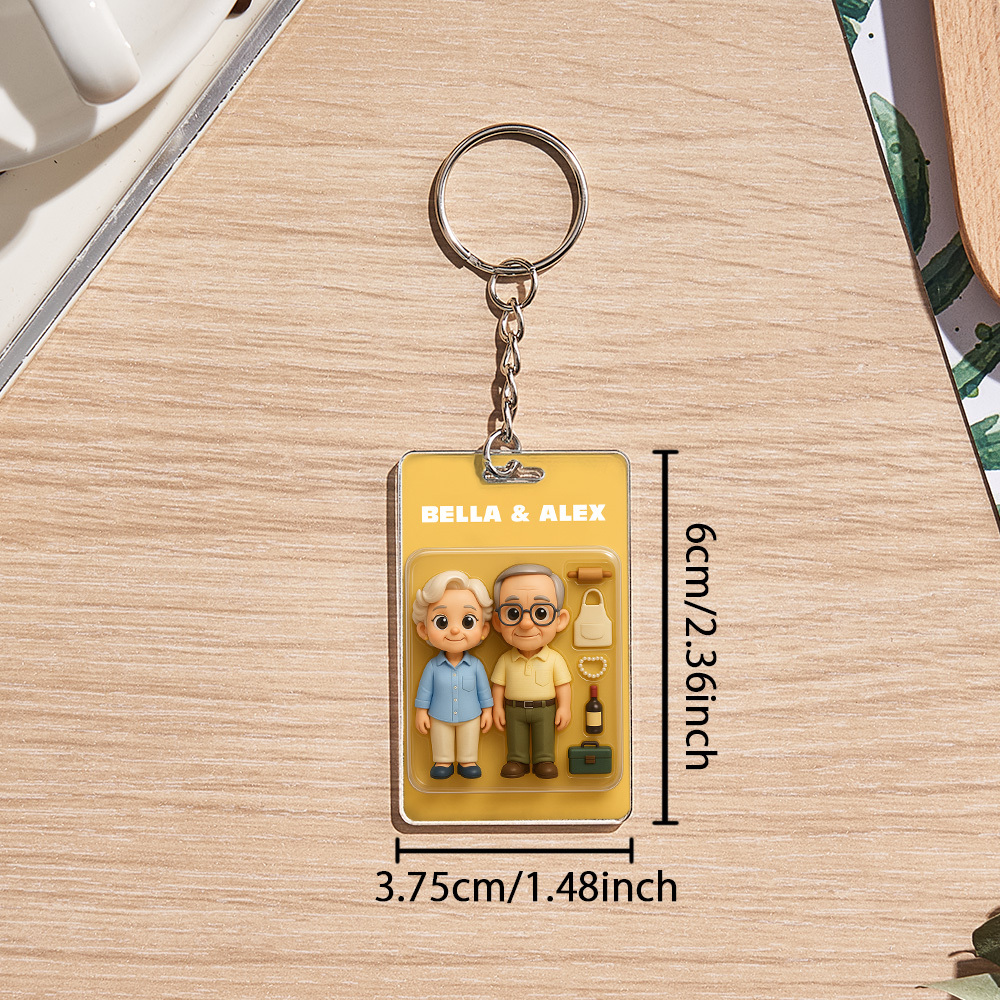 Custom Acrylic Keychain Personalized Matching Keychains for Couple Unique Gift Idea Double the Love -