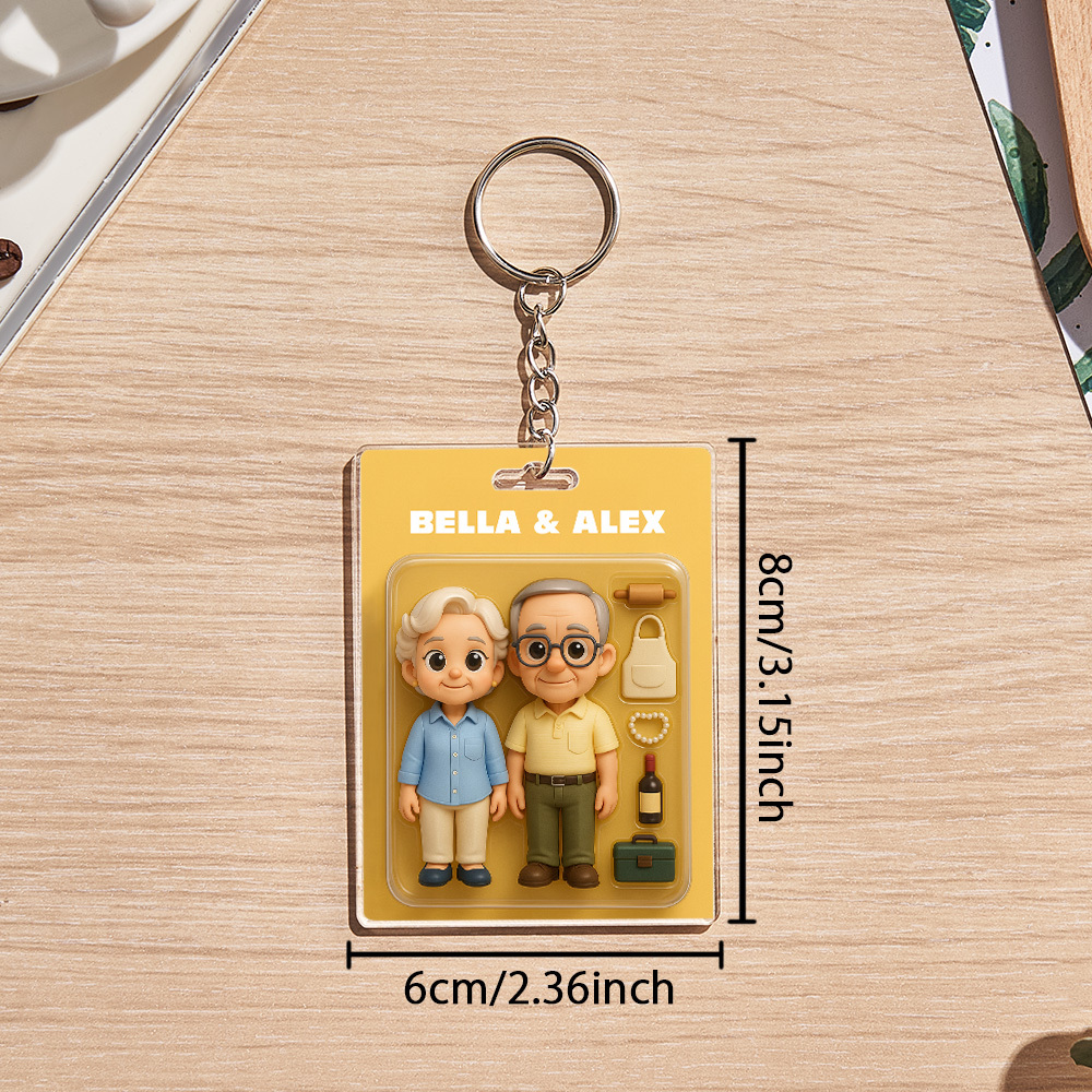 Custom Acrylic Keychain Personalized Matching Keychains for Couple Unique Gift Idea Double the Love -