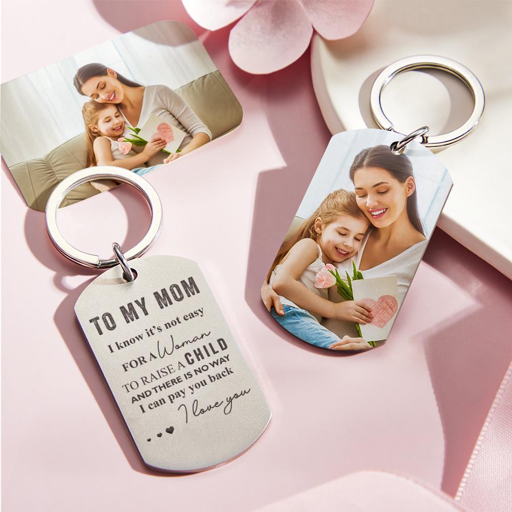 To My Mom Custom Photo Keychain Gift For Mom - myphotowalletau
