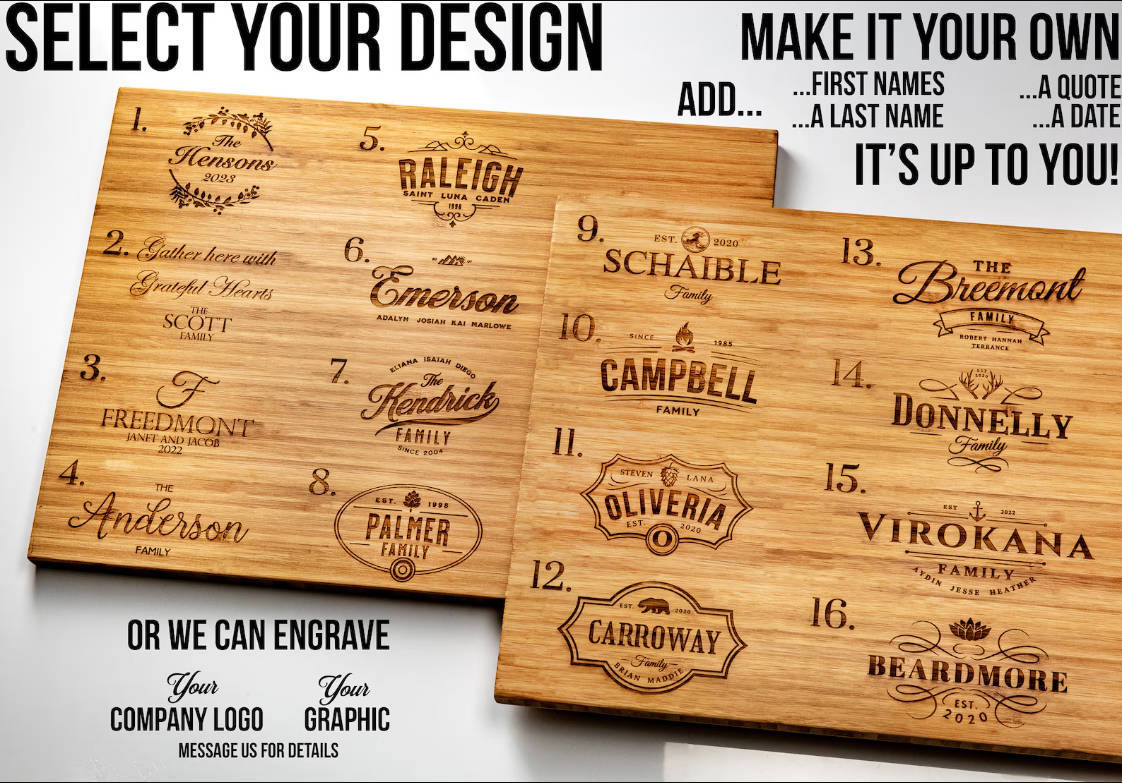 Wood Wall Mount For Keychains - Personalized Engraved Family Names -