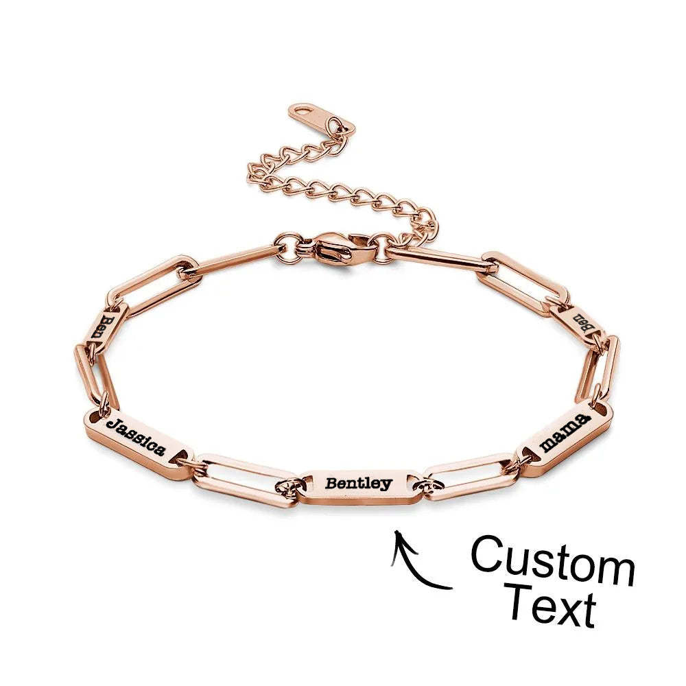 Custom Names Bracelet Multi Names Engraved - 