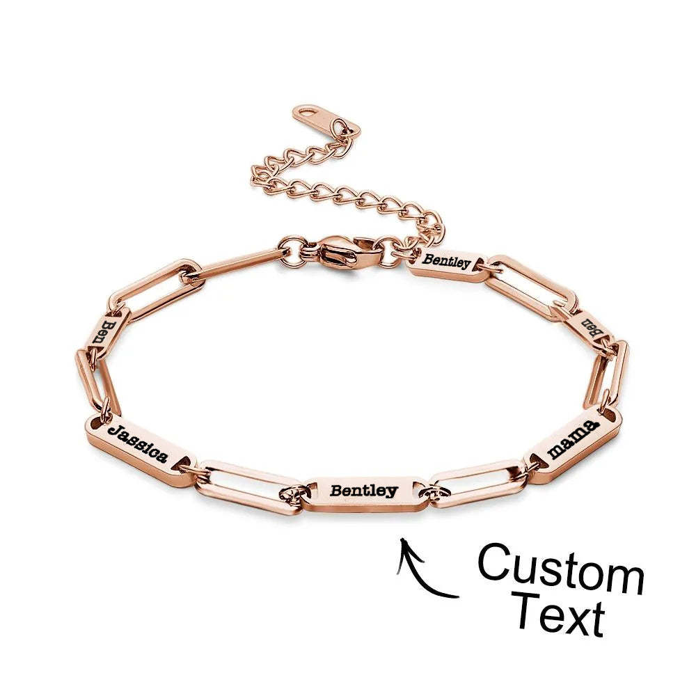 Custom Names Bracelet Multi Names Engraved - 