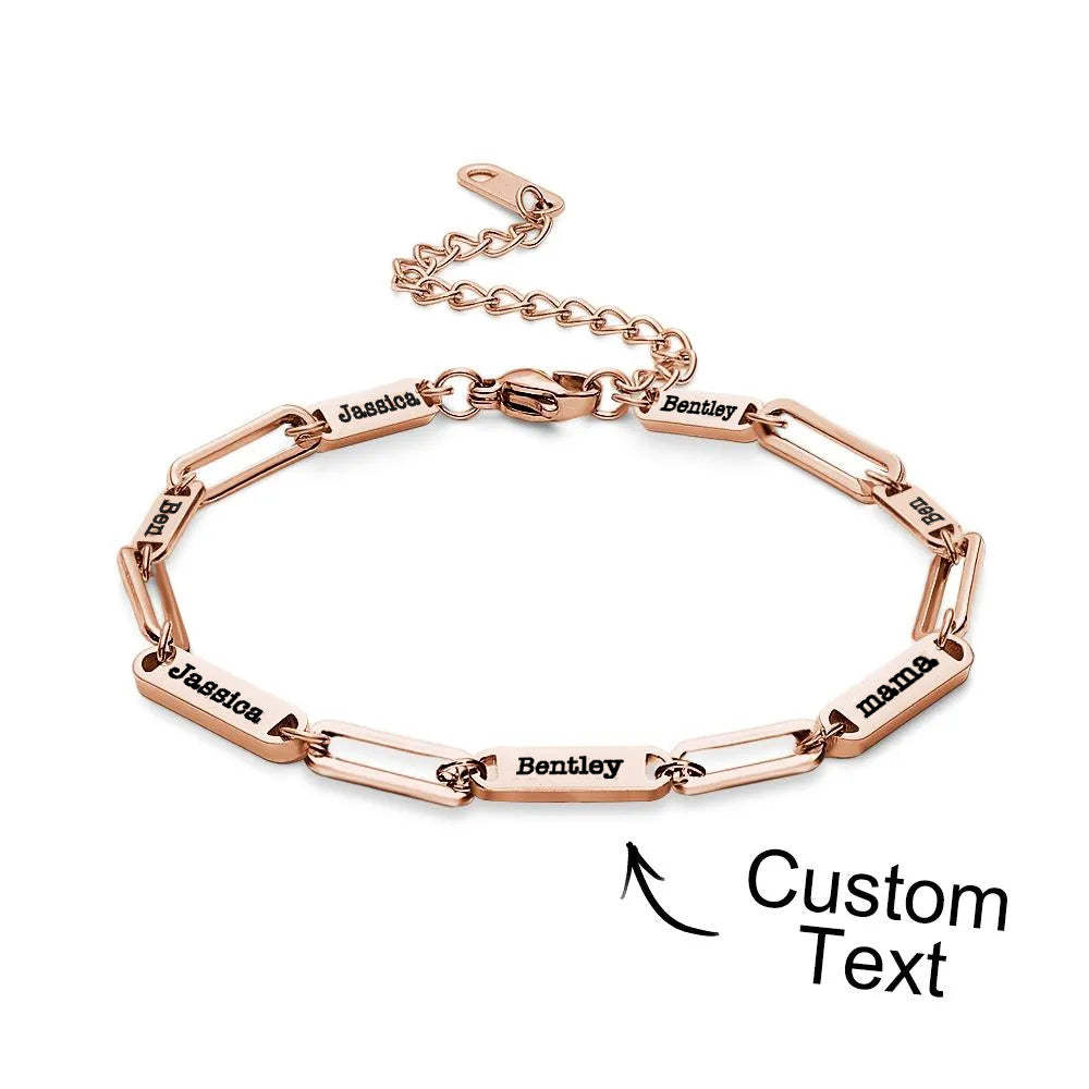 Custom Names Bracelet Multi Names Engraved - 
