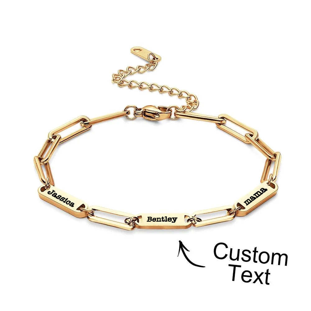 Custom Names Bracelet Multi Names Engraved - 