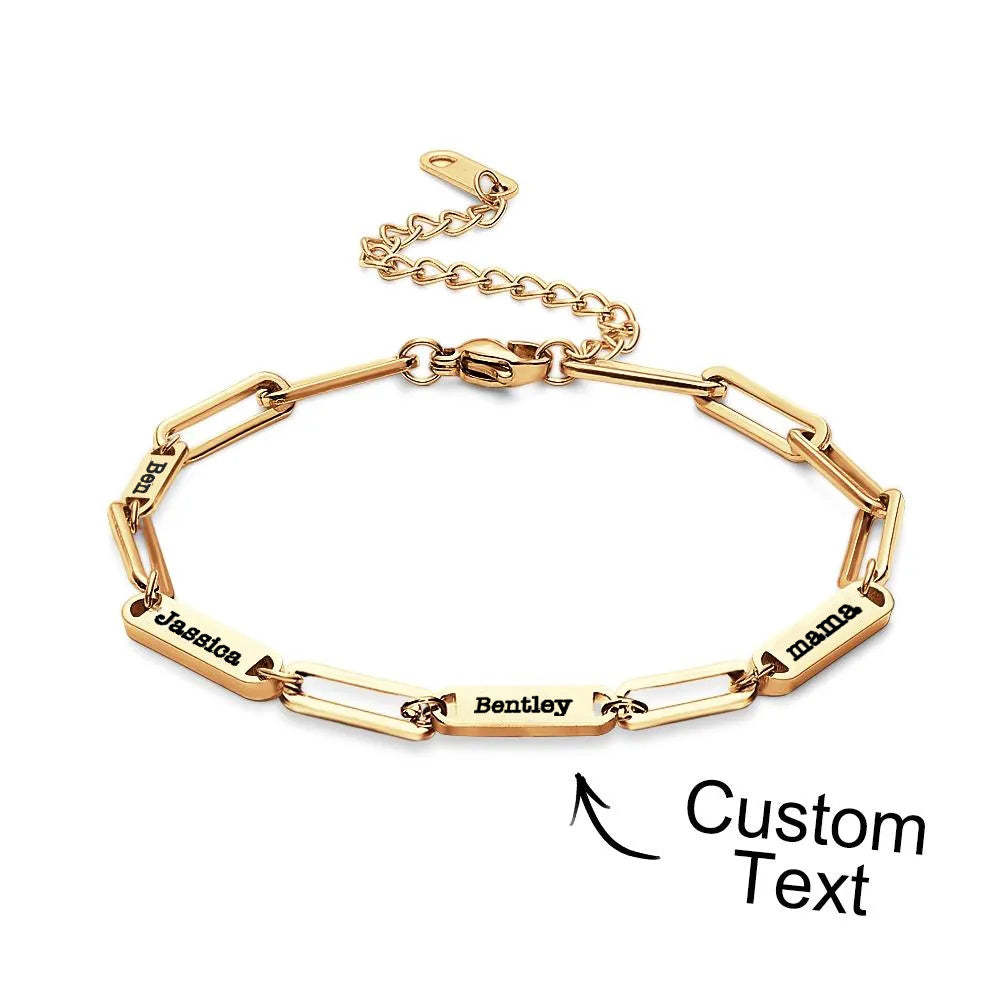 Custom Names Bracelet Multi Names Engraved - 