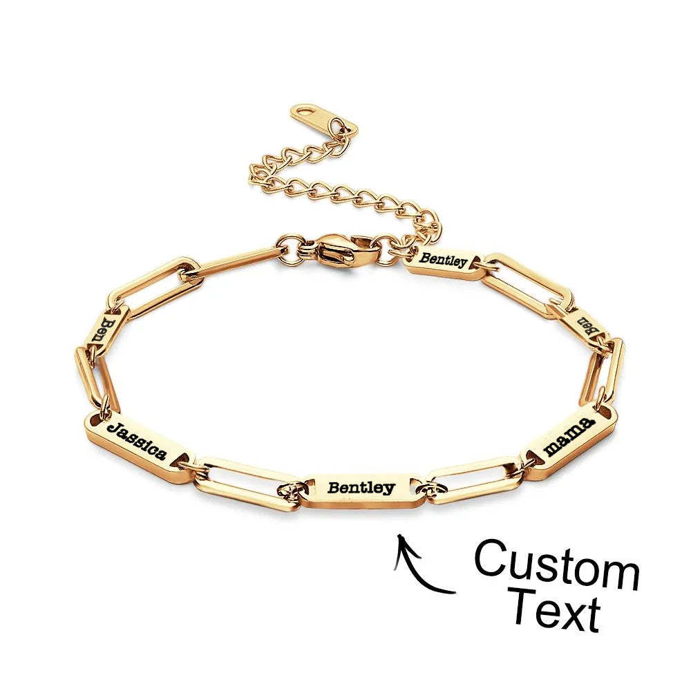Custom Names Bracelet Multi Names Engraved - 