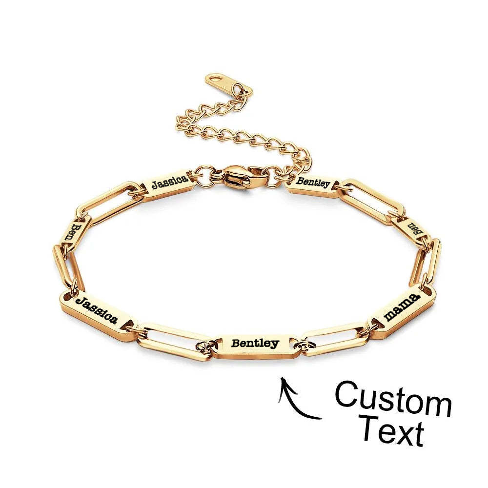 Custom Names Bracelet Multi Names Engraved - 