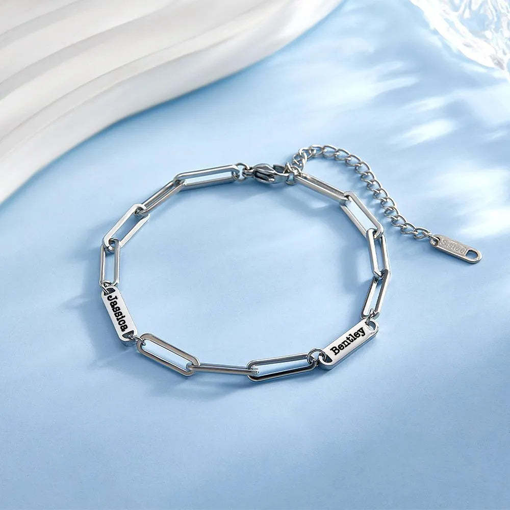 Custom Names Bracelet Multi Names Engraved - 