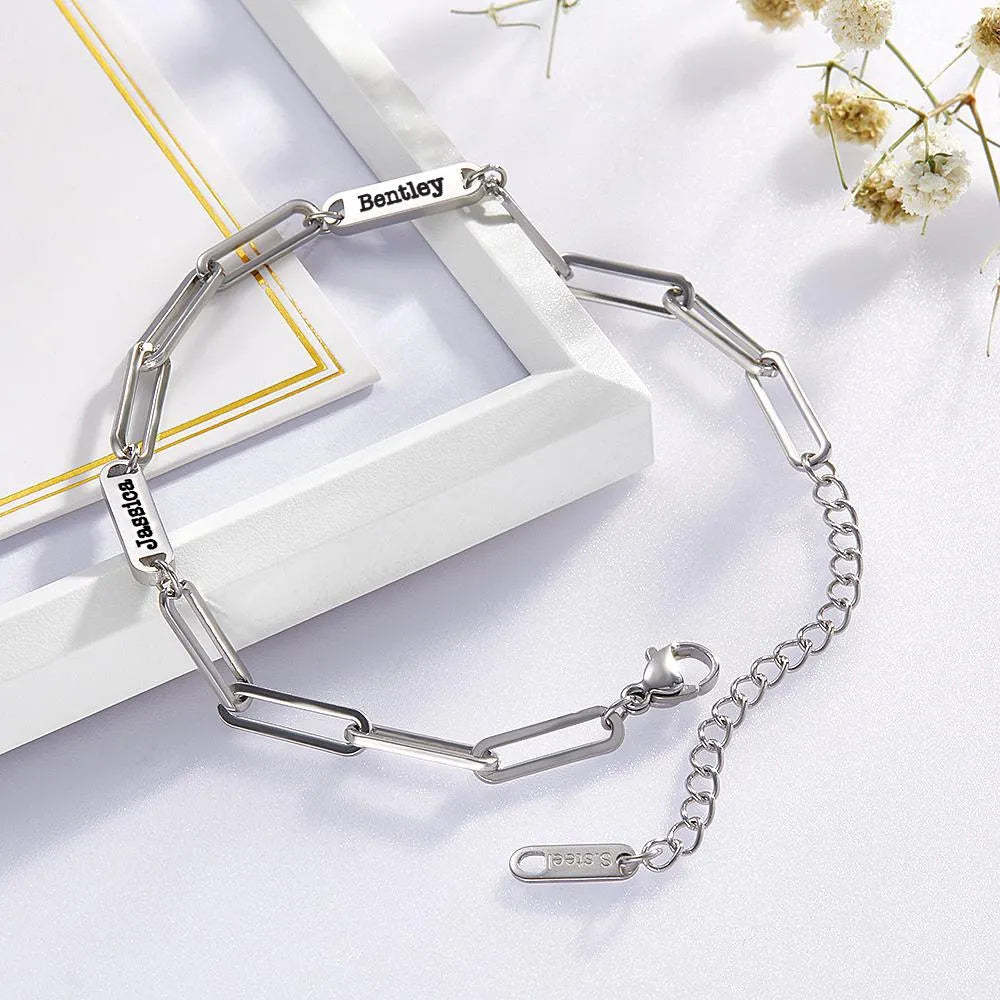 Custom Names Bracelet Multi Names Engraved - 