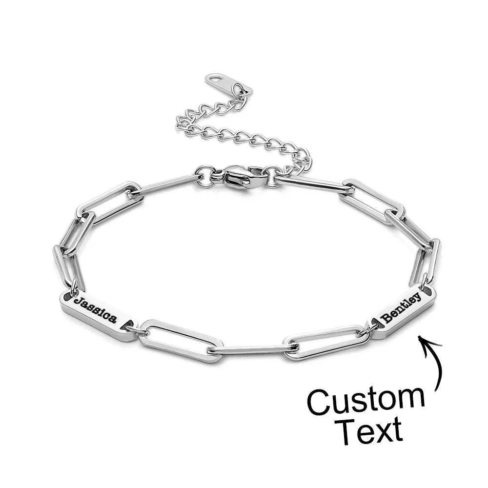 Custom Names Bracelet Multi Names Engraved - 