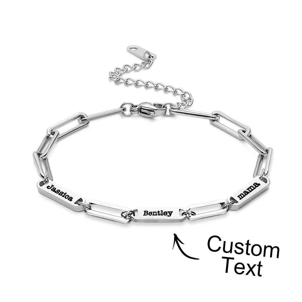Custom Names Bracelet Multi Names Engraved - 