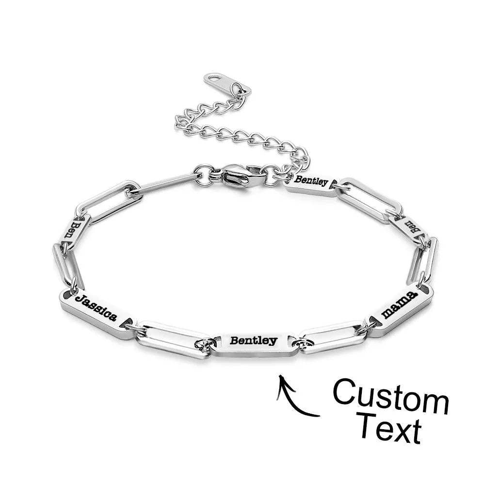 Custom Names Bracelet Multi Names Engraved - 