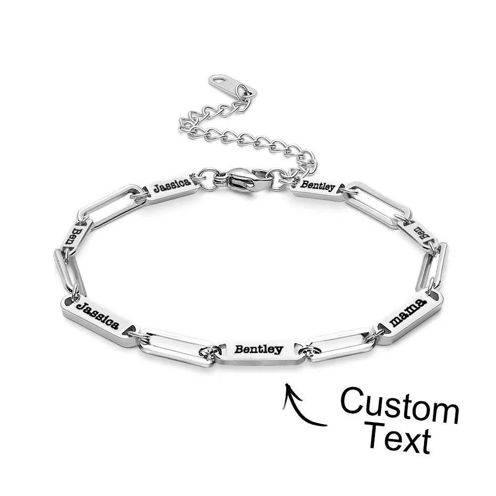 Custom Names Bracelet Multi Names Engraved - 