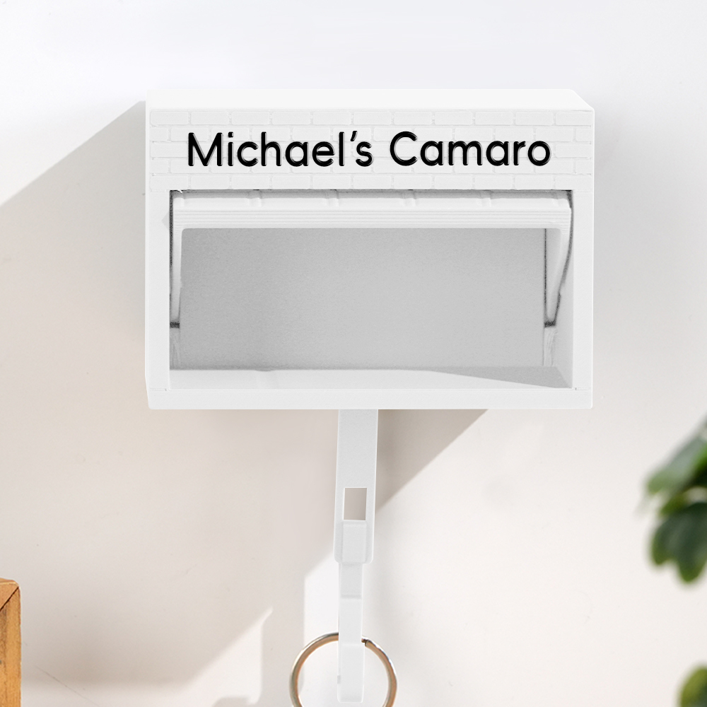 Mini Garage Key Holder for 1:64 Scale Cars Wall Mount Display Gift for Car Lovers - 