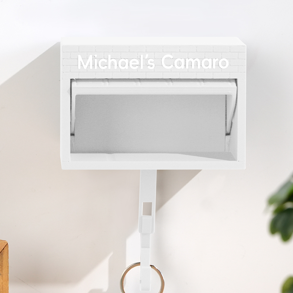 Mini Garage Key Holder for 1:64 Scale Cars Wall Mount Display Gift for Car Lovers - 