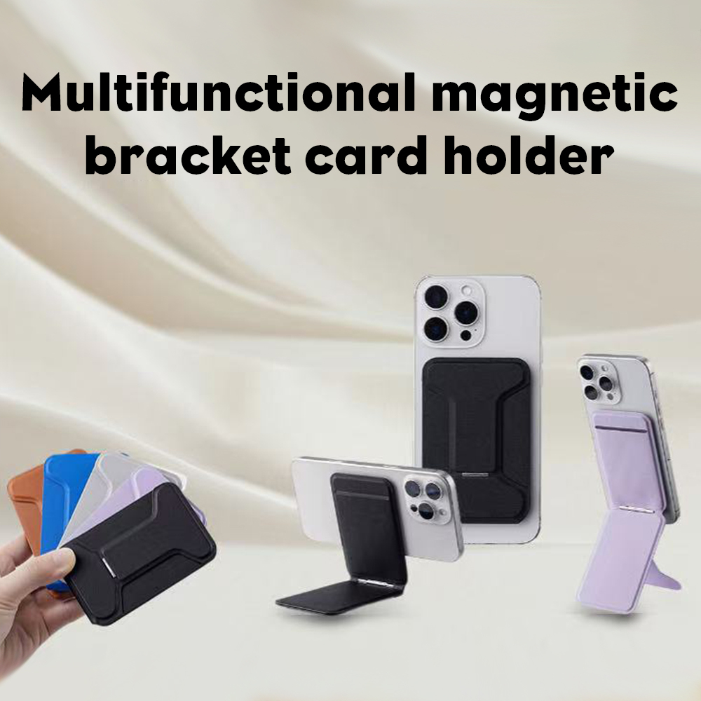 Adjustable Wallet Stand – Multi-Angle Viewing, Holds Cards & Cash, Strong Magnetic Phone Mount - 