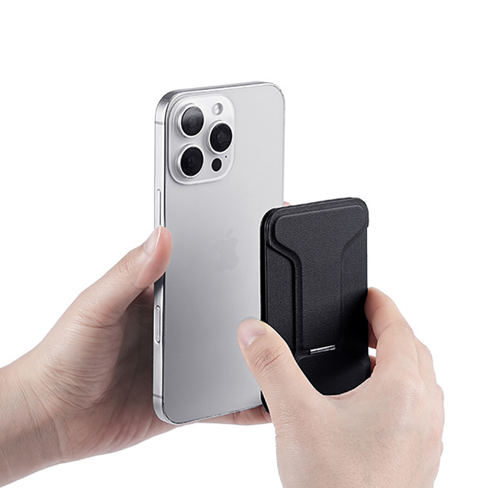 Adjustable Wallet Stand – Multi-Angle Viewing, Holds Cards & Cash, Strong Magnetic Phone Mount - 