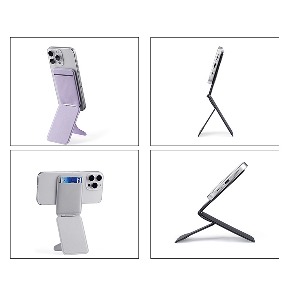 Adjustable Wallet Stand – Multi-Angle Viewing, Holds Cards & Cash, Strong Magnetic Phone Mount - 