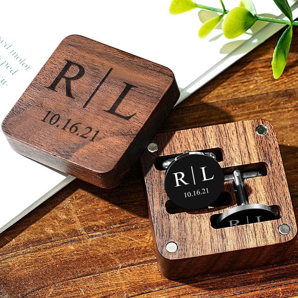 Personalized Cuff Links | Groomsmen CuffLinks | Wedding Gifts | Custom Cufflinks for Him | Round Cufflinks | Anniversary Gift