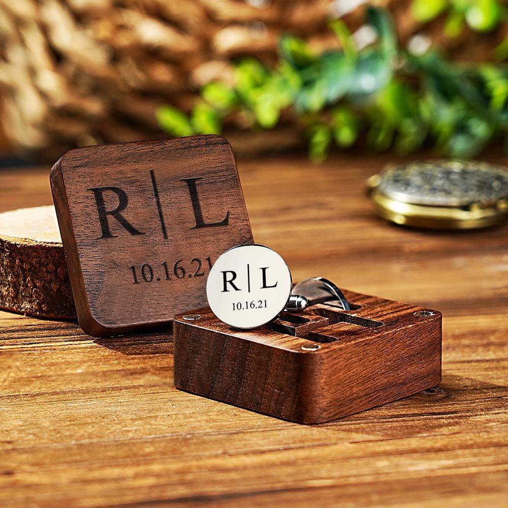 Personalized Cuff Links | Groomsmen CuffLinks | Wedding Gifts | Custom Cufflinks for Him | Round Cufflinks | Anniversary Gift