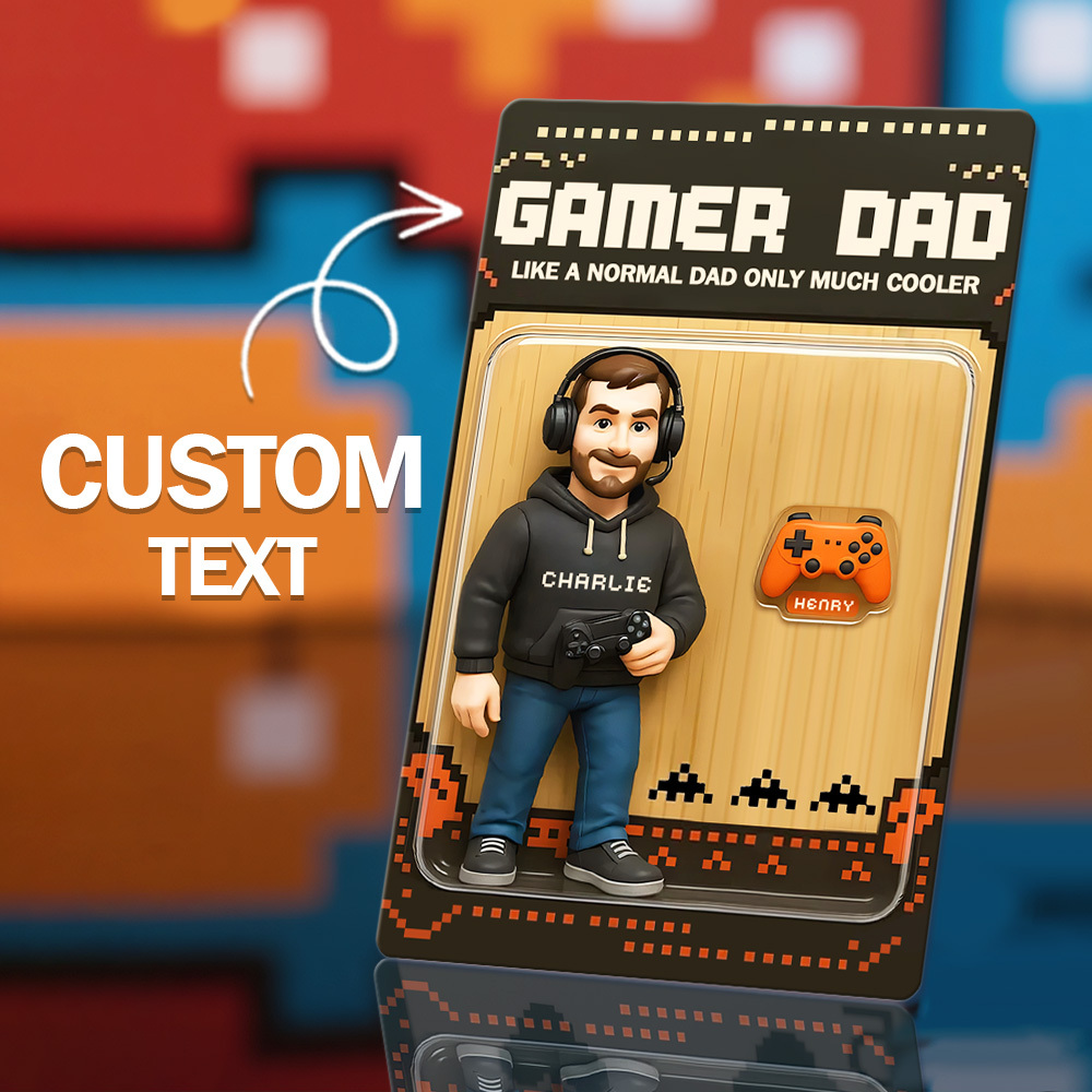 Custom Anime Monster Game Card Personalized Game Inspired Card Gift for Dad Father's Day Keepsake