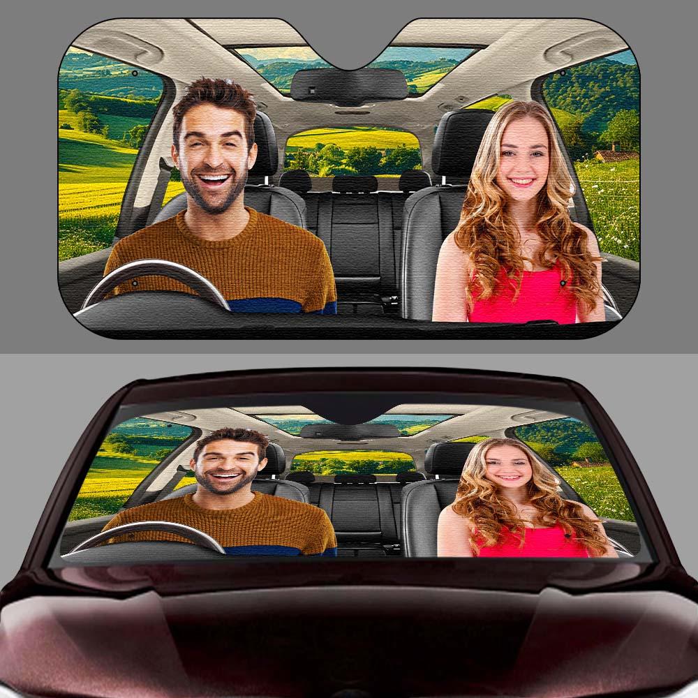 Personalized Photo Sunshade Custom Car Sun Shade-Hi Dog!