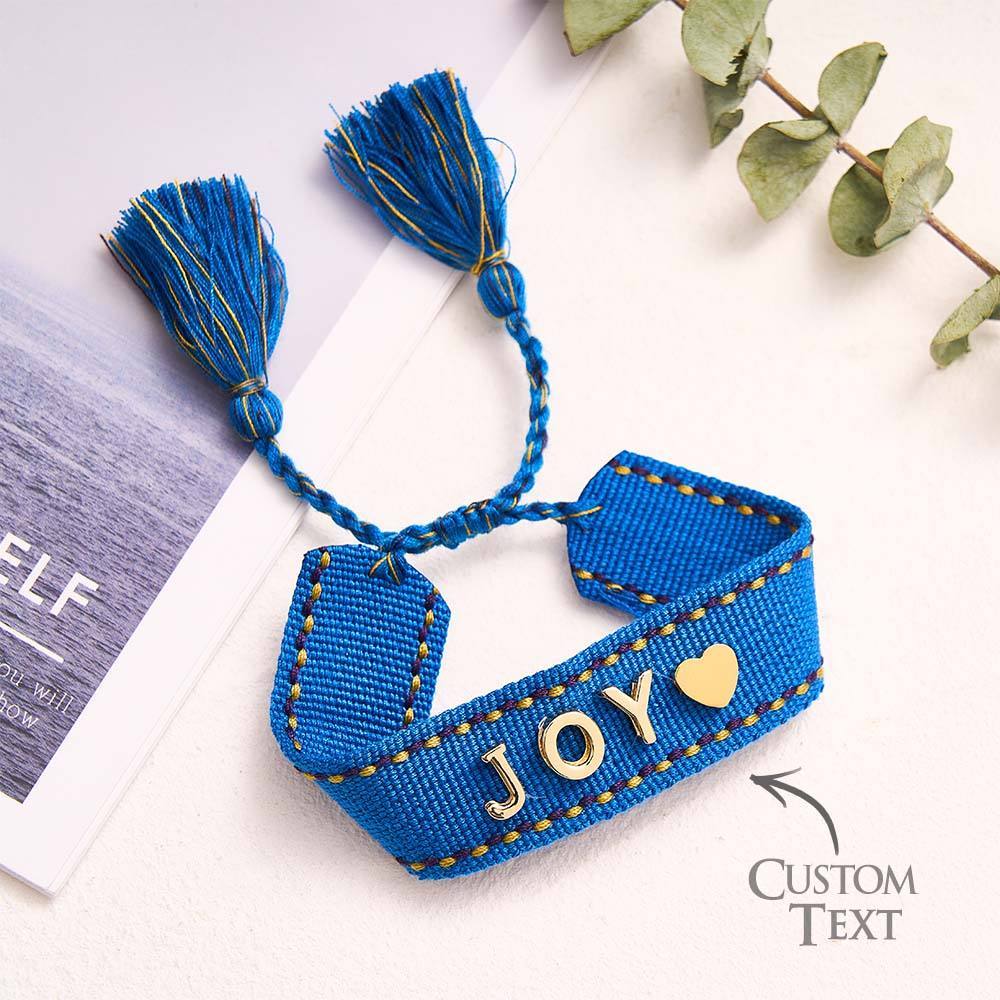 Custom Name Woven Friendship Bracelet - 