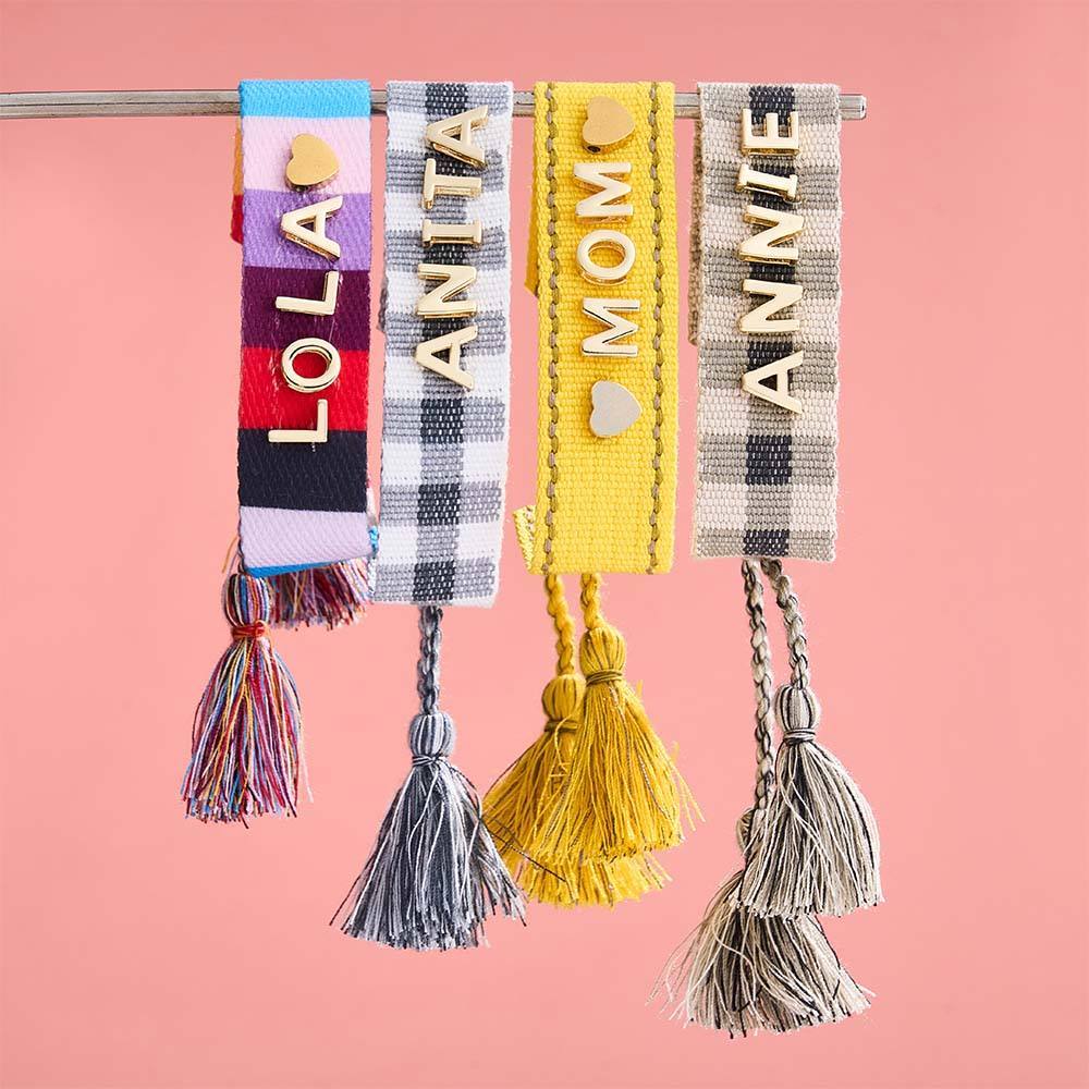 Custom Name Woven Friendship Bracelet - 