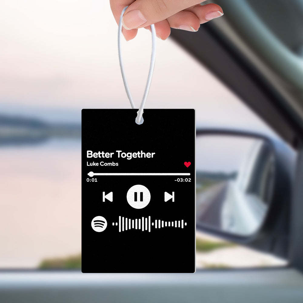Custom Spotify Code Car Air Freshener Music Song Air Freshener Gifts for Him - mycustomtirecover