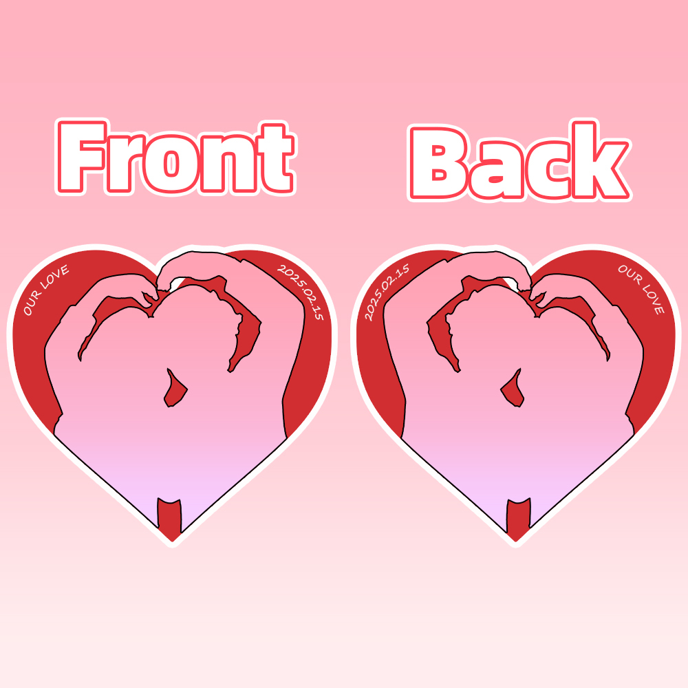 Custom Couple Photo Pillow – Red Heart-shaped Personalized Pillow For Valentine’s Day Gifts - 