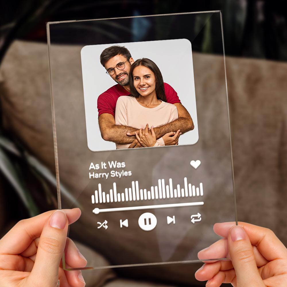 Custom Spotify Plaque Memorial Music Plaque Couples Anniversary Gift Love Song Couple Gifts for Him - myphotowalletau