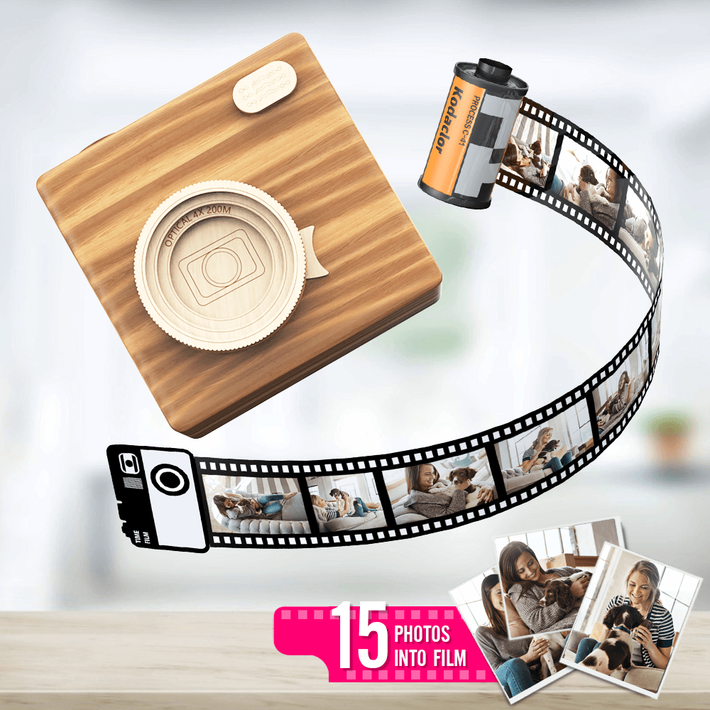 Custom Photo Camera Roll Album, Personalized Picture Film Memorial Album For Pet Lovers - MyPhotoWalletAU