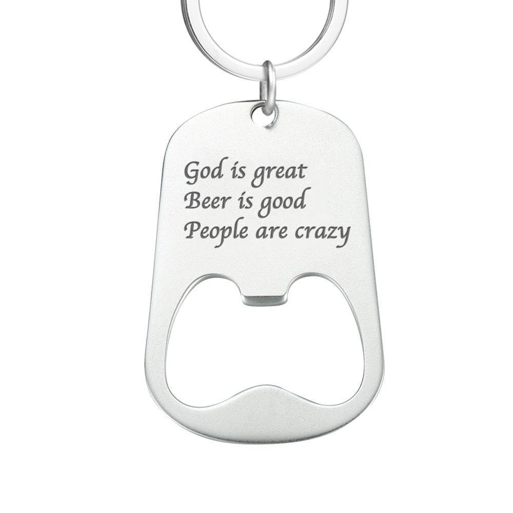 Custom Photo Engraved Keychain | Oktoberfest Beer Bottle Opener - MyPhotoWalletAU