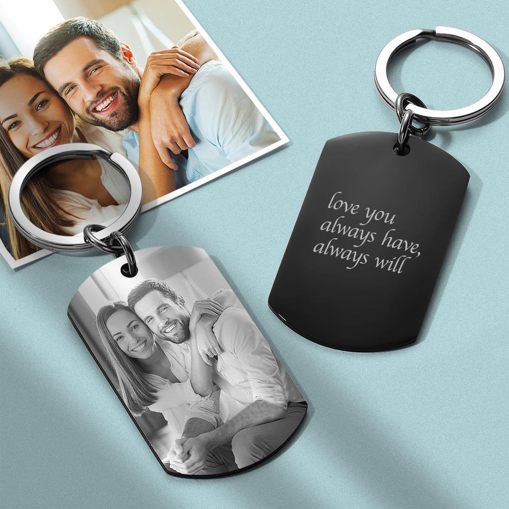 Custom Couple Photo Keychain Stainless Steel - MyPhotoWalletAU