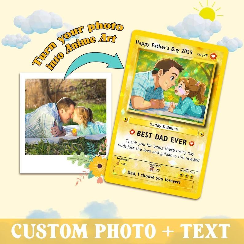 Personalized Trading Cards, Custom Photo Art Card, Best Dad Wallet Card, New Dad Gift, Fathers Day Gift From Kids, Gift For Dad