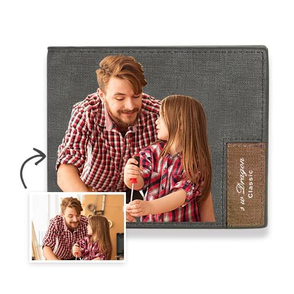 Gift For Him Men's Custom Photo Wallet - Handsome Dad