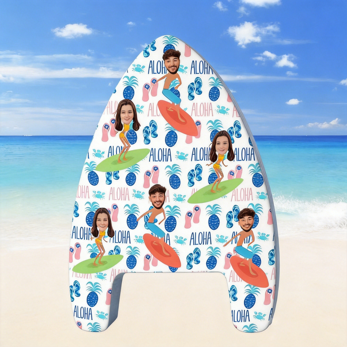 Custom Photo Face Swim Kickboard, Personalized Kids Swimming Aid - 