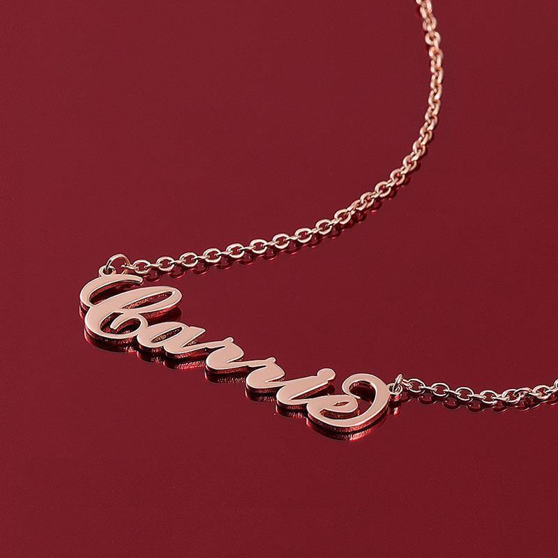 Name Necklace Rose Gold