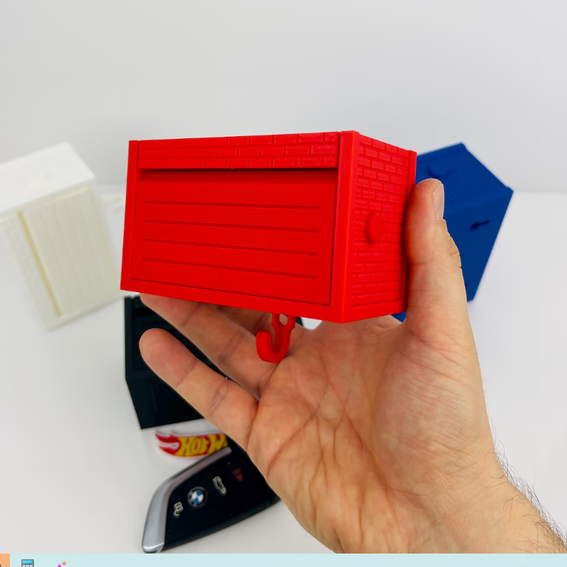 Mini Garage Key Holder for 1:64 Scale Cars Wall Mount Display Gift for Car Lovers - 