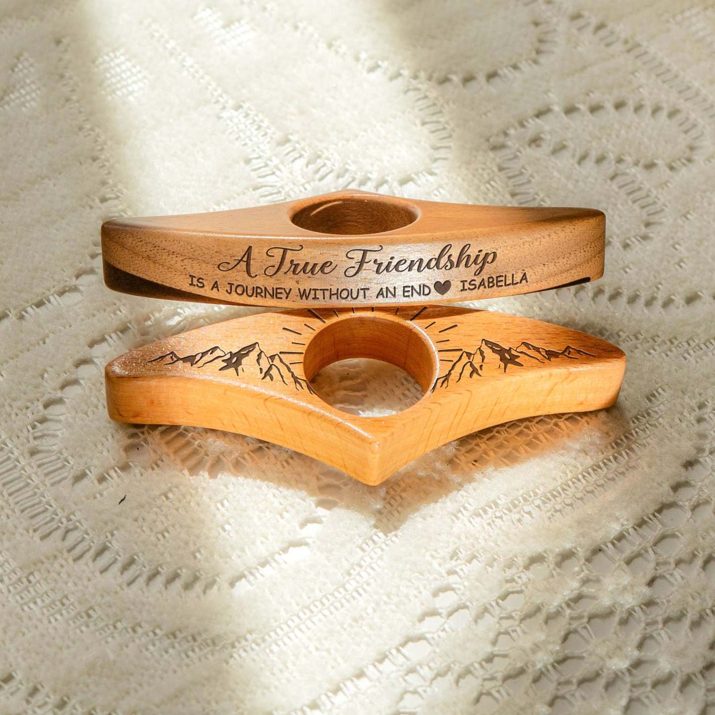 A True Friendship Is A Journey Without An End - Personalized Book Page Holder - 