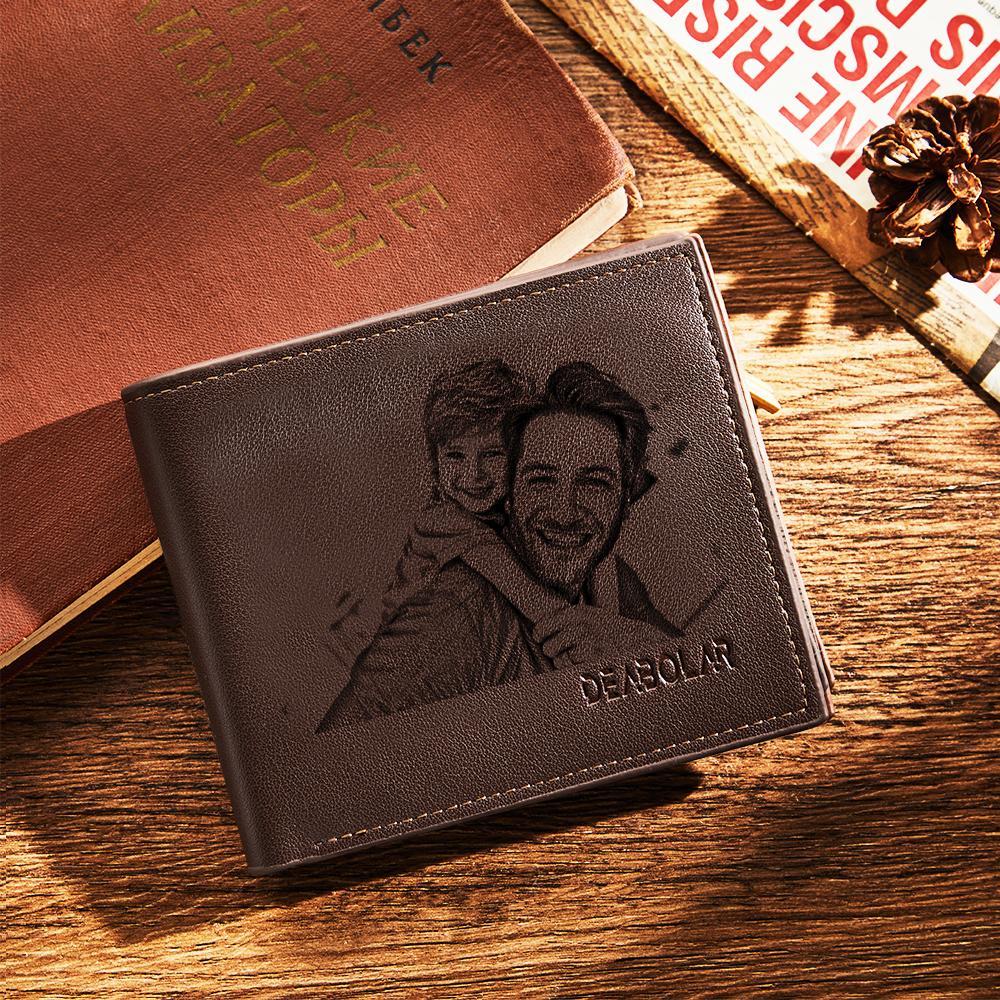 Father's Day Gifts To My Dad Love Personalized Photo Wallet Leather Wallet Engraved Wallet To My Son To My Brother - myphotowalletau