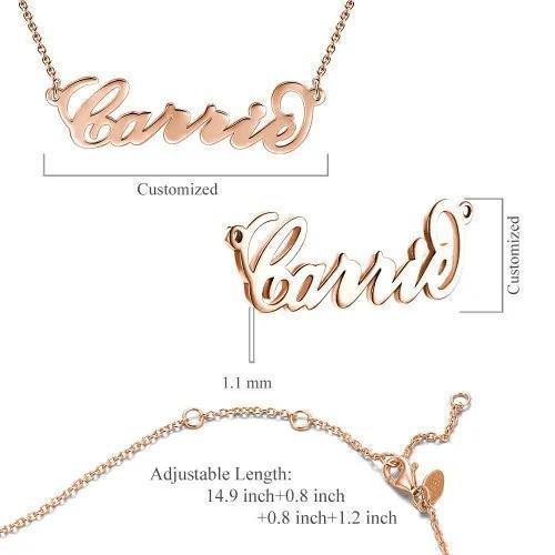 Name Necklace Rose Gold